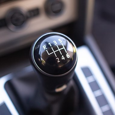 Close up of vehicle gearstick